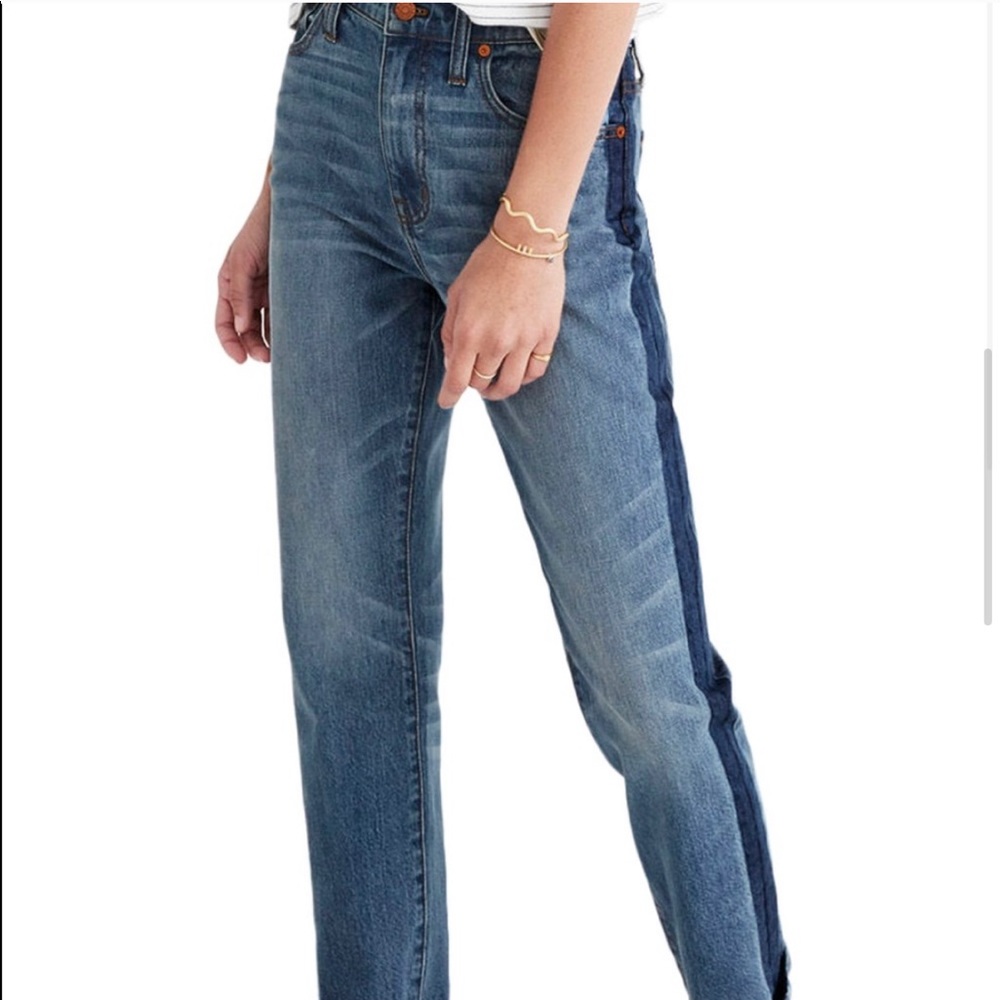 MADEWELL JEANS WITH STRIPE!!